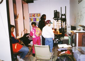T. Carlow Williams works with Kris, Enderlee, and others. Note his multiplane rig on the animation stand.